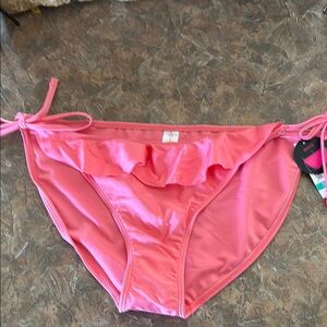 No Boundries Pink Ruffled Bikini Bottom